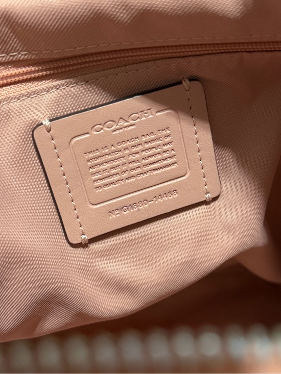 Coach Pink Campus Leather Backpack with Front Pocket Laptop Bag Purse main image 6